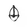 Head Harness with Solid Ball Gag - Black